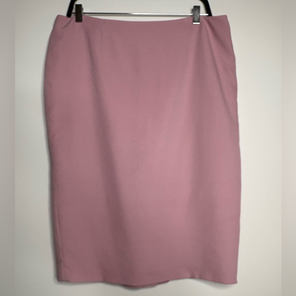 Skirt Pink Silk Pencil Neutral Capsule Career Office Old Money Luxury